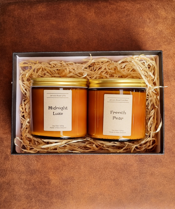 Large candle gift box by Jervois Road Gifts